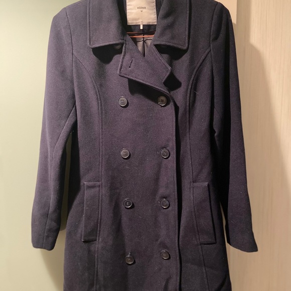 Navy Wool Coat - Picture 2 of 5